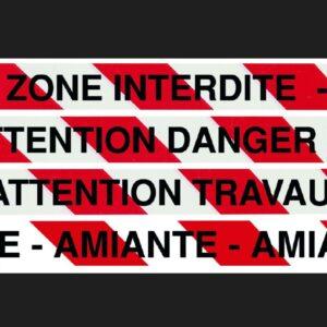 BANDE DE SIGNALISATION MARQUEE "ATTENTION TRAVAUX"