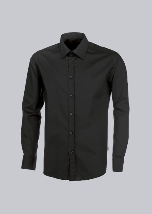 CHEMISE NOIR STRETCH HOMME